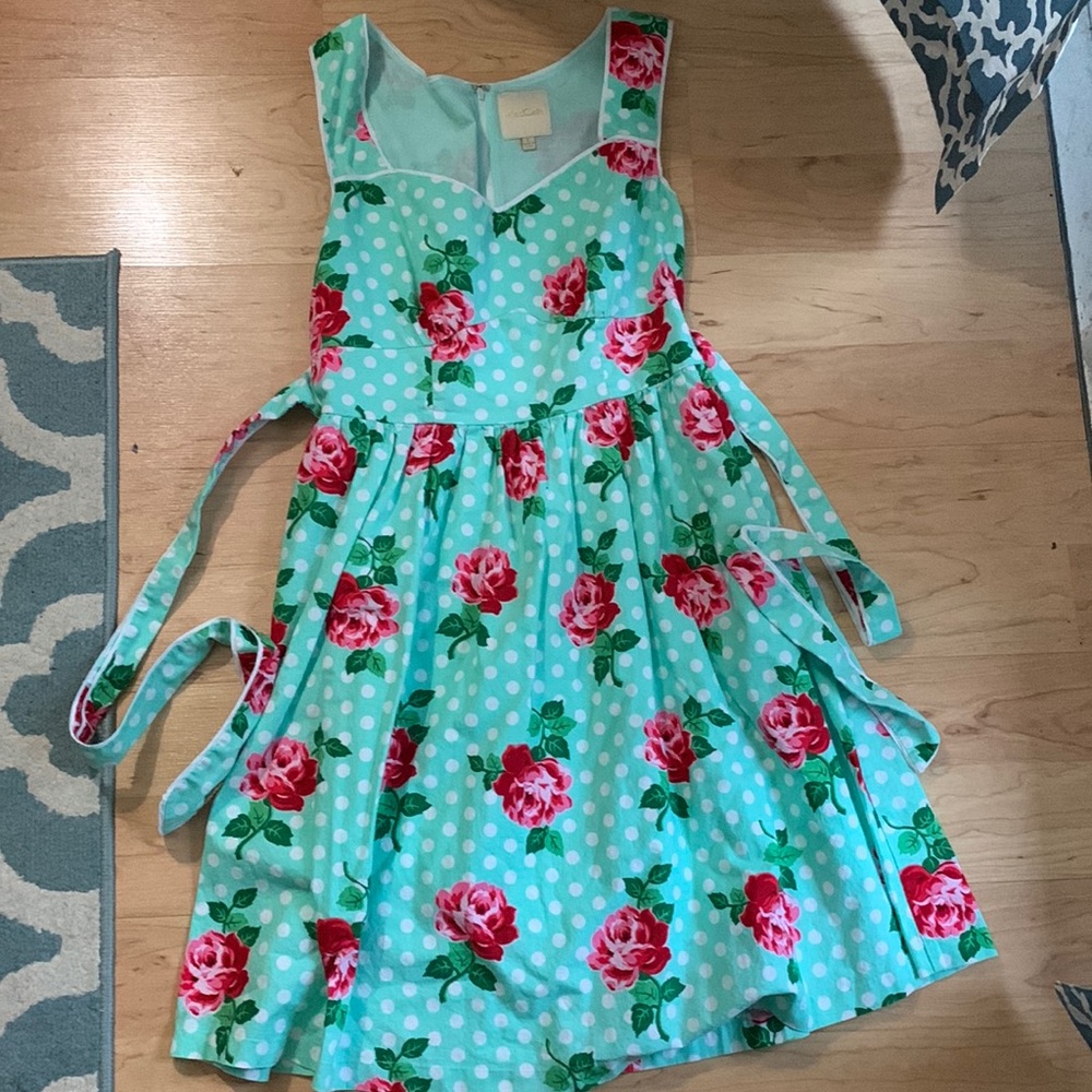 ModCloth teal rose dress